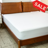 Flash Furniture RF-MP101-T-GG Premium Fitted 100% Waterproof-Hypoallergenic Vinyl Free Mattress Protector - Breathable Smooth Fabric Surface, Twin Size
